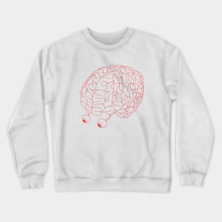 Brain_Red Crewneck Sweatshirt